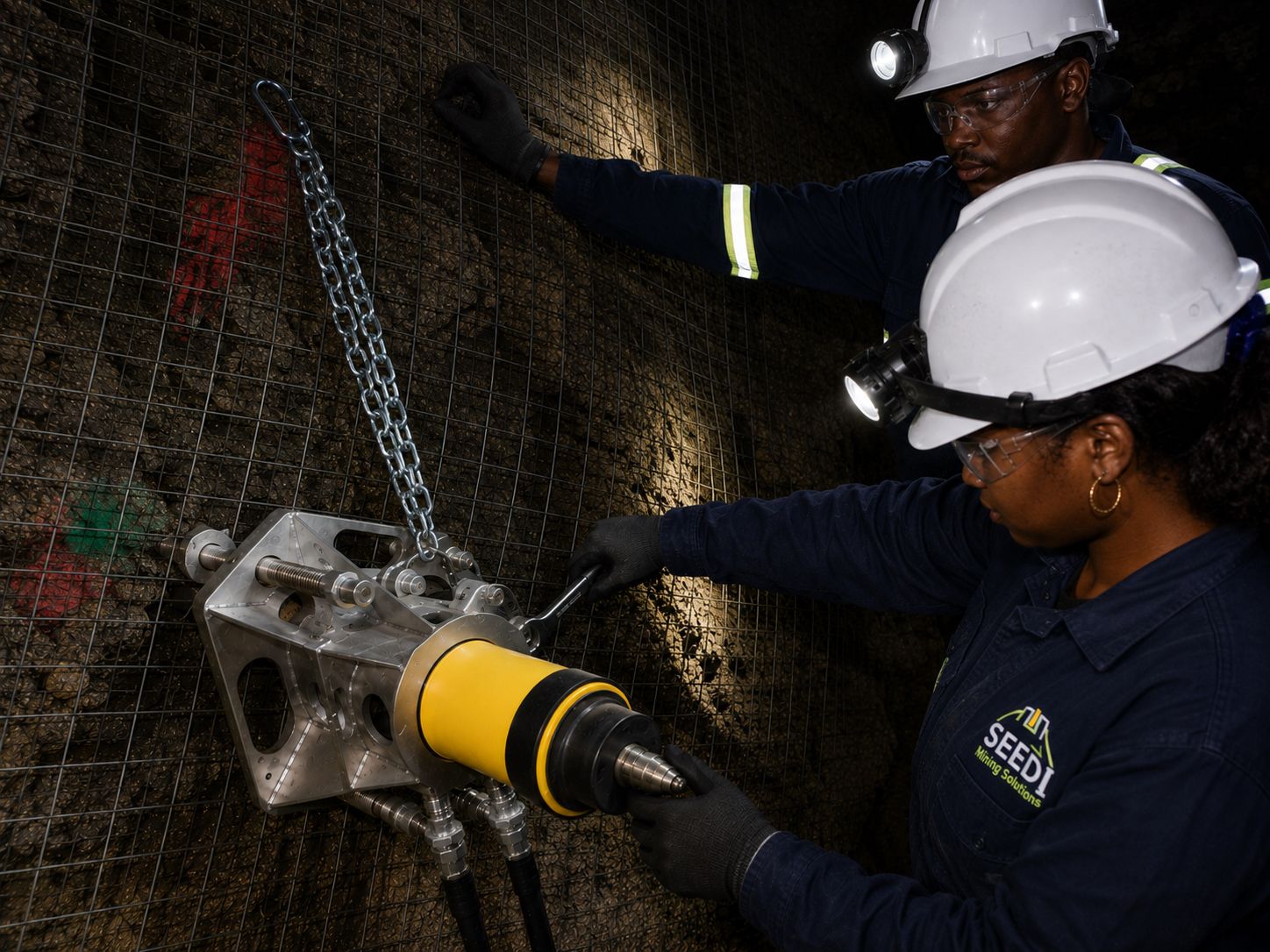 Underground mining team
